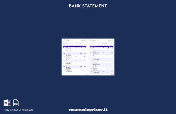 modello di pagine di estratto conto Hong Kong Airwallex Limited in stile verific